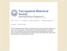 Tablet Screenshot of narragansetthistoricalsociety.com